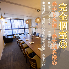 【1室のみのため電話予約限定】■当店にも完全個室を完備しております◎　最小8名～最大24名までご利用◎ ご利用のご希望やご相談などございましたらお気軽にお電話ください！