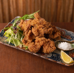 塩とレモンで食べる唐揚げ