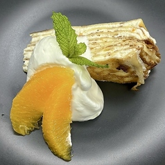 オレンジとクリームチーズのミルクレープ