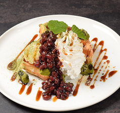 抹茶とあずきの和風ワッフル