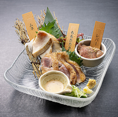鶏の刺身3種盛り合わせ