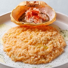 紅ズワイ蟹のガーリックトマトリゾット