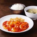料理メニュー写真&nbsp;海老のチリソース煮定食