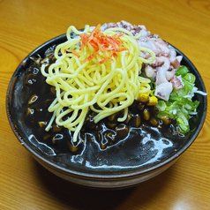 もんじゃ焼　イカ墨
