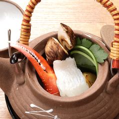 名残り鱧と松茸の土瓶蒸し　丹波栗の薫り