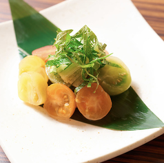 カラートマトの出汁キムチ