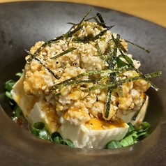 肉味噌豆腐のおつまみサラダ
