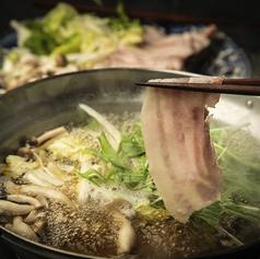 国産豚バラ肉の柚子しゃぶしゃぶ鍋