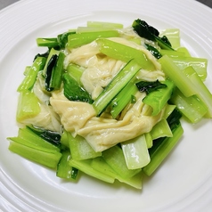 ユバと青菜の炒め
