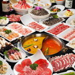 【本格火鍋】選べるスープに、新鮮で種類豊富な野菜・お肉など、各種取り揃えてお待ちしております！