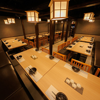 宴会に最適な大広間と個室を完備しております!