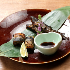 子持ち鮎と秋刀魚の実山椒甘露煮～炙り仕上げ～