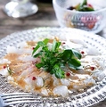 料理メニュー写真&nbsp;鯛と九条ネギのカルパッチョ
