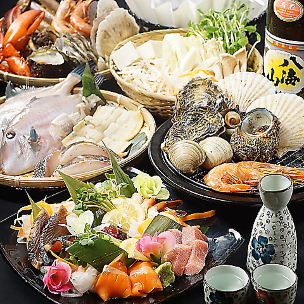 各種飲み放題付きコースでは海鮮を思う存分お楽しみいただけます！シーンに合わせてお選びください♪