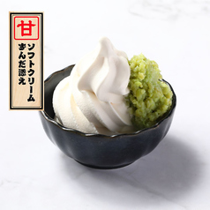 ソフトクリームのずんだ添え