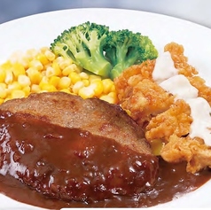 ハンバーグ&チキン南蛮