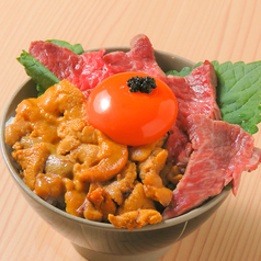 牛タタキウニ丼