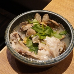 とらふぐとあさりの酒蒸し