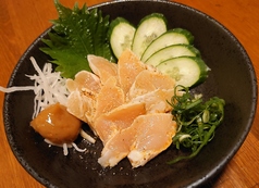 さっぱり鶏ささみの梅肉添え