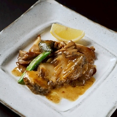 鮑と舞茸のバター焼き