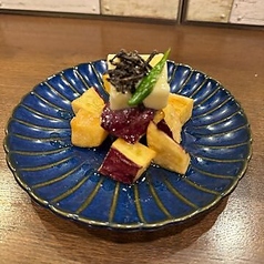 スイートポテト素揚げ 塩昆布バター