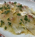 料理メニュー写真&nbsp;鯛とカラスミのカルパッチョ