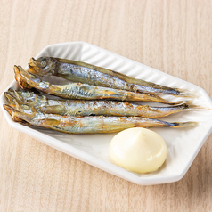 子持ちシシャモのあぶりやき