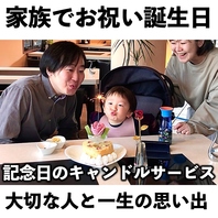 誕生日・記念日のキャンドル＆メッセージサービス有り