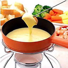 蒸野菜のチーズフォンデュの写真
