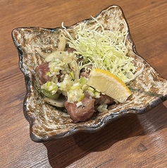 砂肝のネギ塩レモン炒め