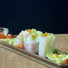 真鯛とレタスの生春巻き