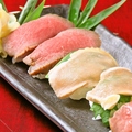料理メニュー写真 肉寿司”鶏・牛タン”