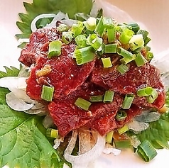 炙り馬肉のわさび漬け