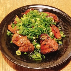 鶏肝の胡麻油ねぎだらけ