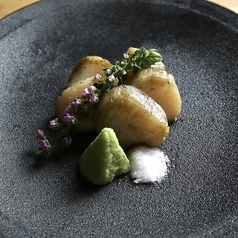 帆立貝柱の藁焼き　