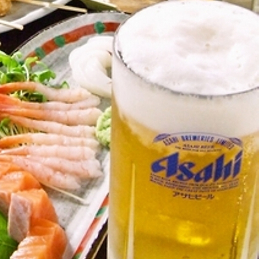 やっぱりビール！アサヒスーパードライの生中429円(税込)と超お得！