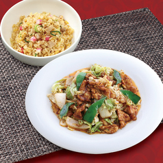 ホイコーロー＋炒飯