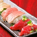 料理メニュー写真 肉寿司”桜・ローストビーフ”