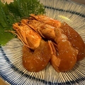 料理メニュー写真&nbsp;赤海老の特製醤油漬け