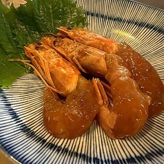 赤海老の特製醤油漬け