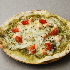 バジルと大葉のジェノベーゼピザ