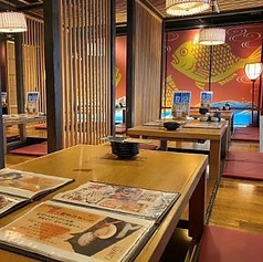 仕切りを変える事で様々な人数に対応可能な掘りごたつ席！