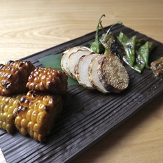 野菜の藁焼き3種盛り