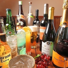 ドリンクメニューも充実。飲み放題もご用意