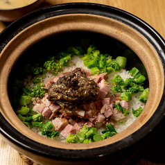 合鴨とふき味噌の土鍋御飯