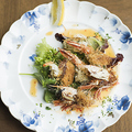料理メニュー写真&nbsp;有頭エビのカダイフグリル　チリソース