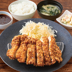 チキンカツ定食(特製ソース付き)