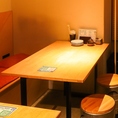 2名から使用できるテーブル席です。最大4名で利用できます。