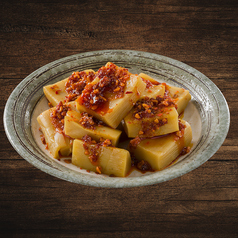 極太メンマ 食べるラー油掛け