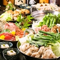 【宴会コース3480円～】3時間飲み放題付き♪メインは博多もつ鍋！！ボリューム満点満足して頂けること間違いなし！！博多華味鶏の鶏皮炭火焼！鮮度自慢の三崎鮪や、正統派の味をお楽しみいただける博多もつ鍋まで、多彩なお料理をご用意いたします♪